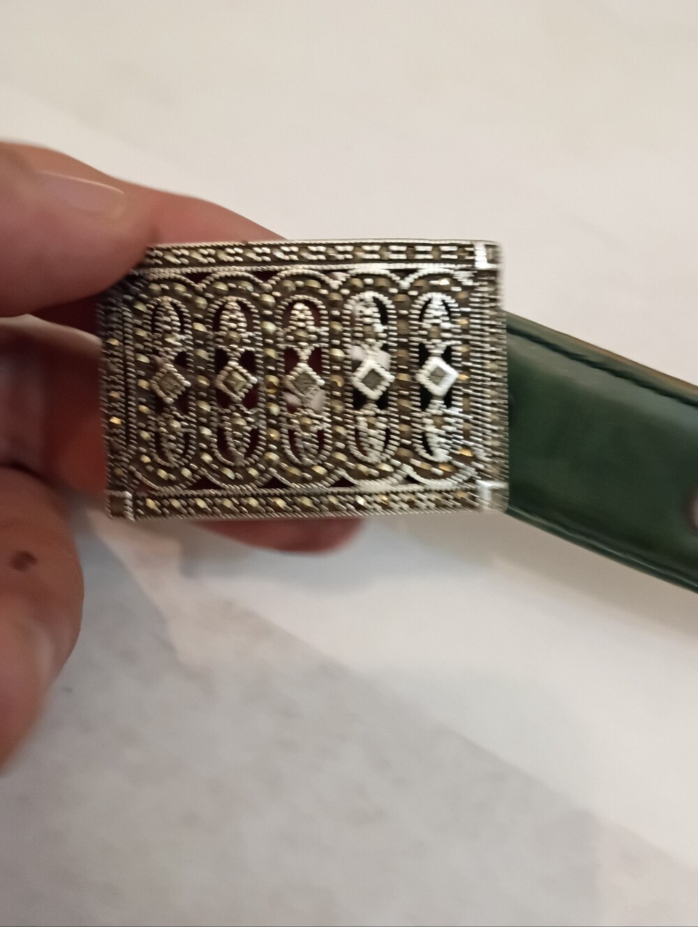 Judith Jack Sterling Belt Women's Size  Small Green